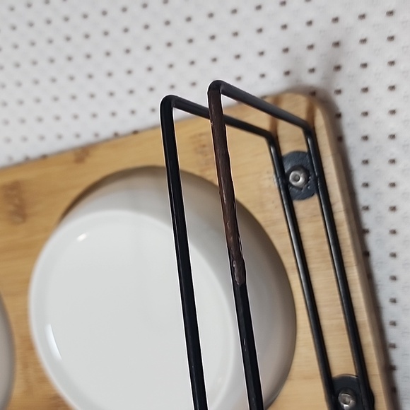 Tilted Raised Dog Feeder - two bowls - Picture 2 of 5